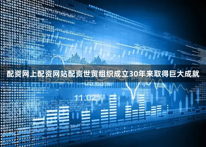 配资网上配资网站配资世贸组织成立30年来取得巨大成就
